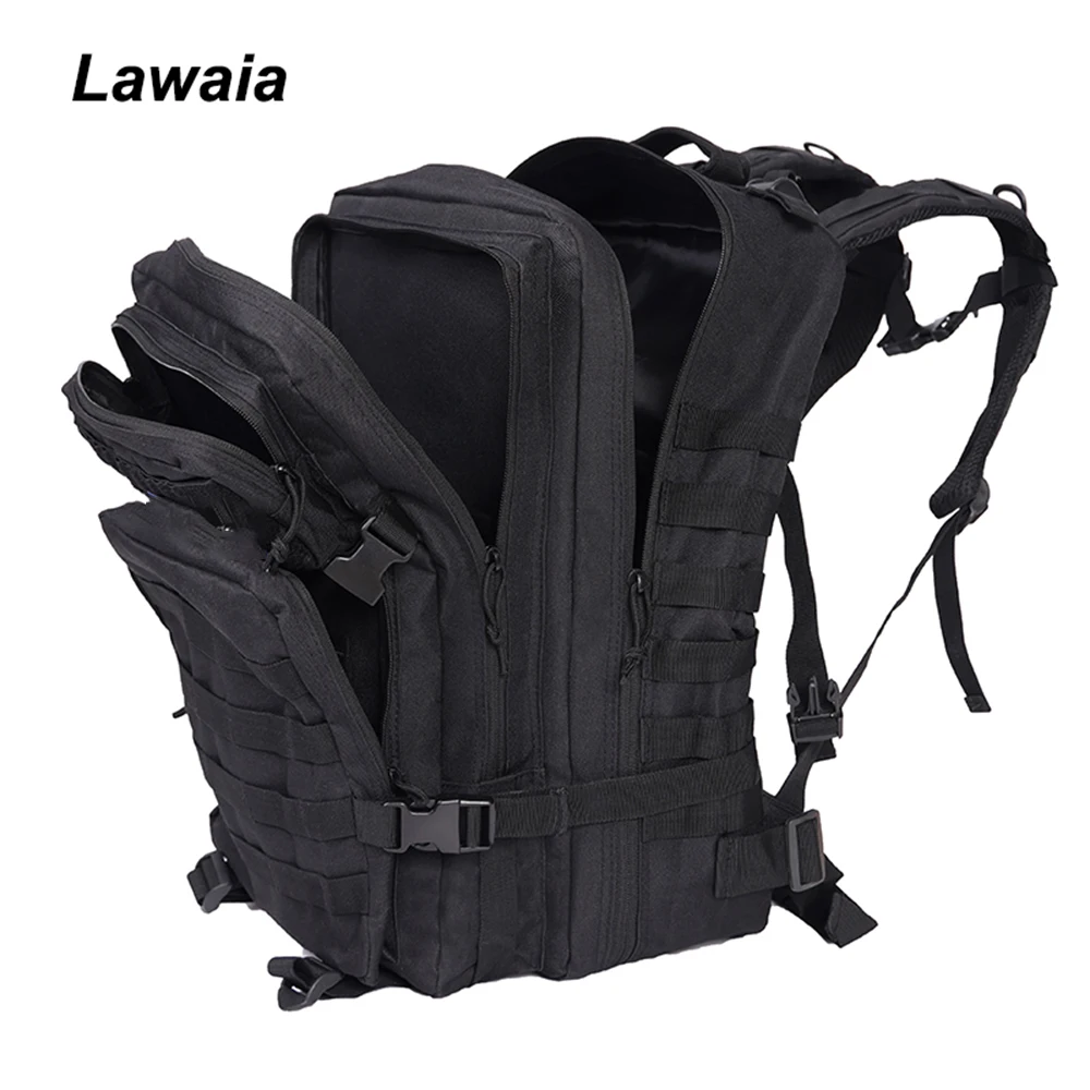 Lawaia Backpack Outdoor Military Rucksacks Tactical Sports Camping Hiking 50L  Waterproof Trekking Backpack Nylon Material