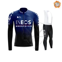 2022 winter men cycling clothing team cycling jackets thermal fleece bicycle cycling warm mtb bike clothing set ineos grenadier