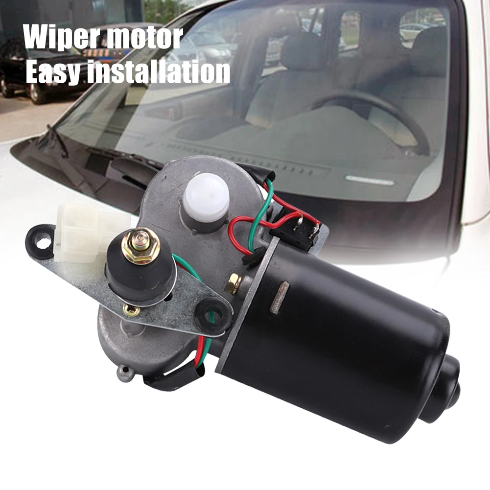 

12V Practical Electric Windshield Wiper Motor Two Lines Front UV Resistant Easy Install Replacement Parts With Switch Styling