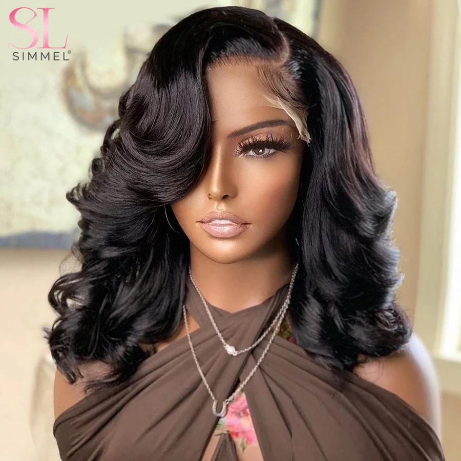 Side PartBody Wavy Lace Front Human hair Wigs For Black Women Brazilian Wig Human Hair Body Wave Short Bob Wig On Clearance seal