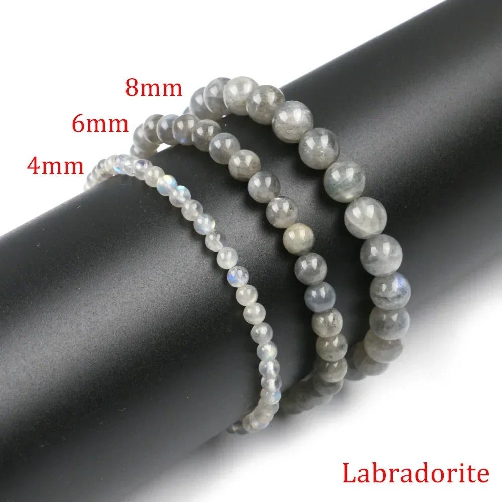 Браслет из лабрадорита драгоценный камень 4/6/8 мм бусины исцеляющий натуральный