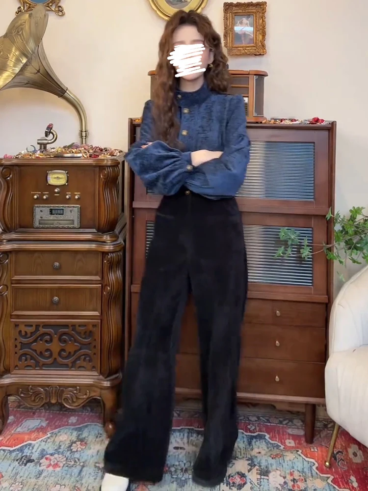 Высококачественные элегантные рубашки с воротником-стойкой женские осенние и