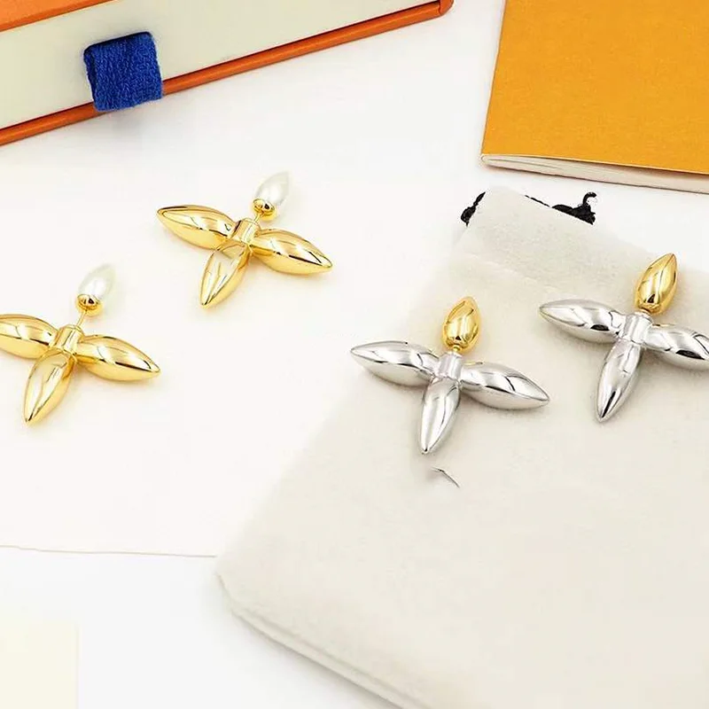 

Top Quality 925 Sterling Sliver Ear Stud Women Earrings Luxury Jewelry Europe Charms Earring Gold Earring Accessories Engagement