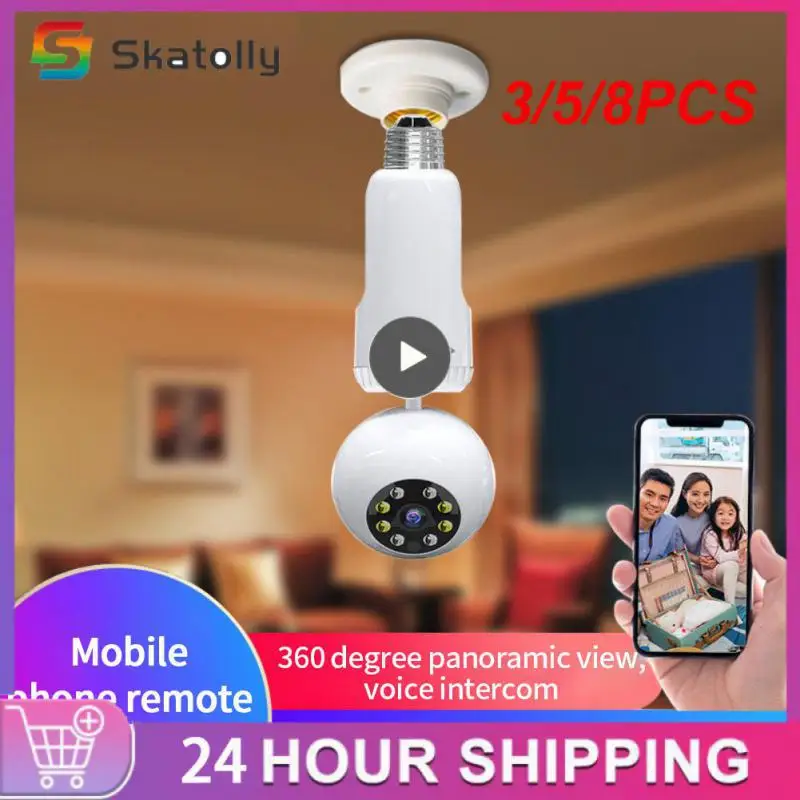 

3/5/8PCS Tf Card Supports Wifi Camera 2 Million Pixels Panorama Camera Motion Detection 200w Pixel Video Surveillance Camera