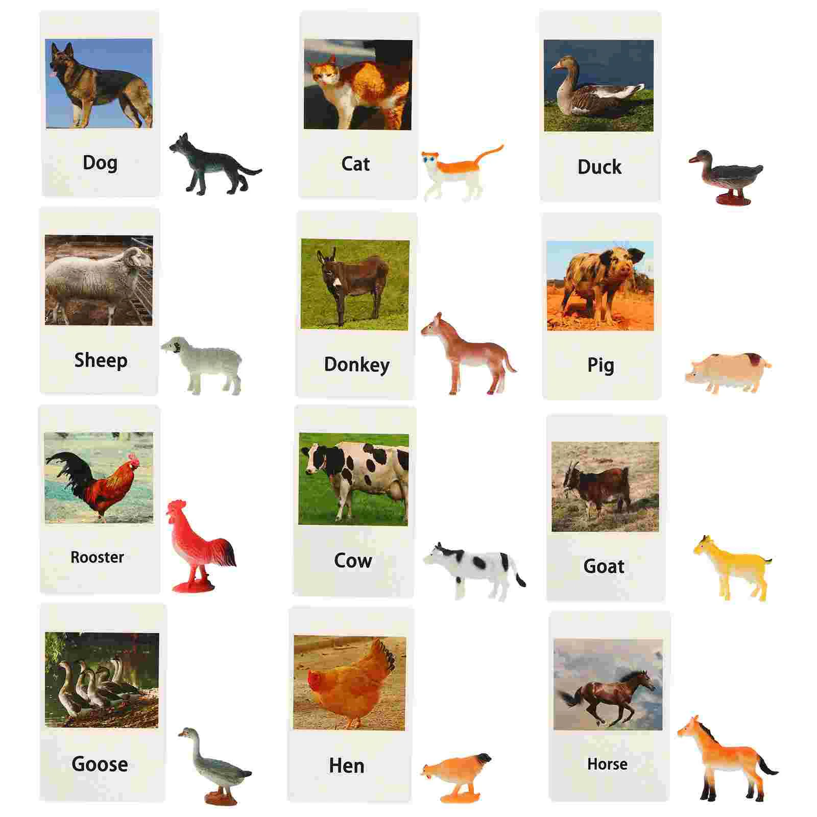 

Animal Model Card Animals Cognitive Match Toy Interesting Kid Early Education Plaything Cards Funny Kids Toddler
