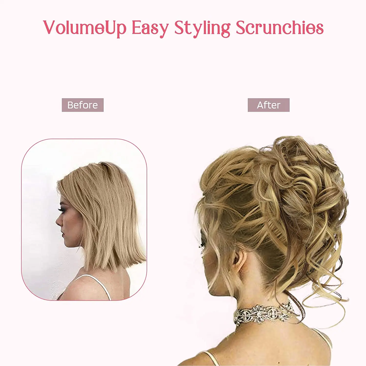 Synthetic Bun Bun Messy Curls Band Elastic Hair Clip Wig Piece Women Hair Clip Black Brown images - 6