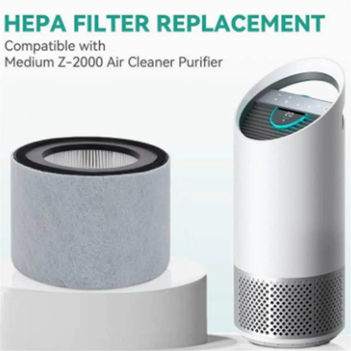 Фото (ABJZ) Сменный фильтр для очистителя воздуха TruSens Medium Purifier Z-2000, Z2000, 3-ступенчатая фильтрация H13 H-EPA, фильтр HEPA с активированным углем №3