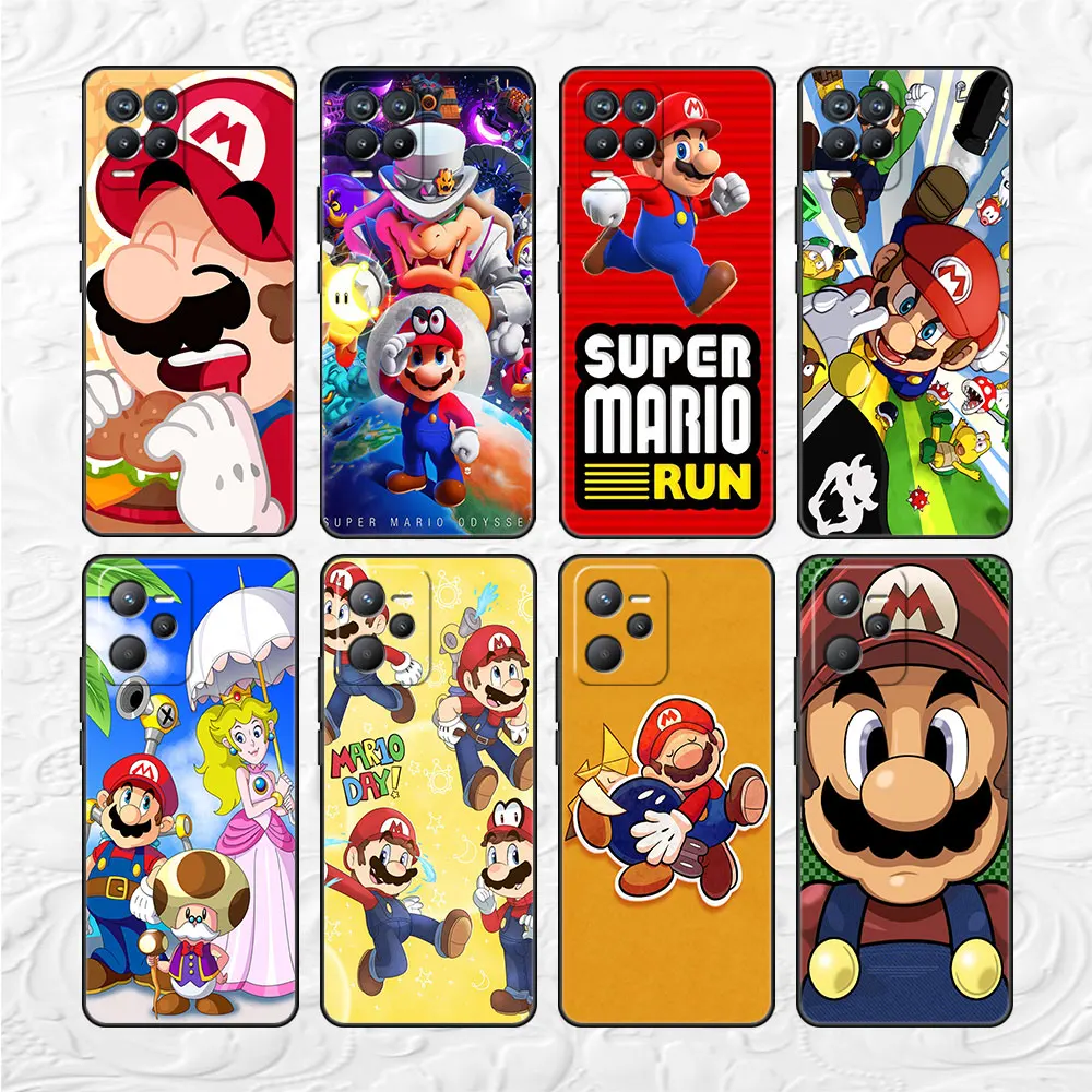 

Милый Забавный чехол для телефона Super Mario чехол для Realme 8 GT Noe 2 3 5 7 6 Pro 8i C35 C21 C21y 9 Plus 11 C55 C53