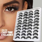 GROINNEYA ресницы 51020 пар 3D Искусственные норковые ресницы натуральные накладные ресницы Вьющиеся ресницы Объемные ресницы макияж оптовая продажа