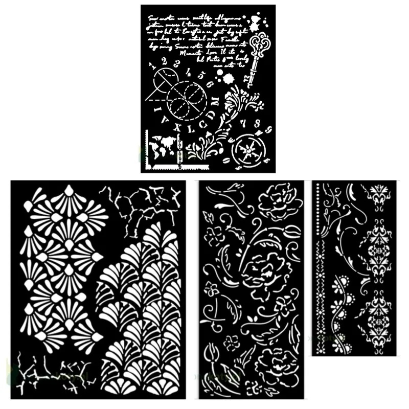 CracksAlterego Pismo Korona Lace Kwiaty Flower Stencil Metal Cutting Die Silicone Stamp Scrapbooking Photo Album Card DIY Paper