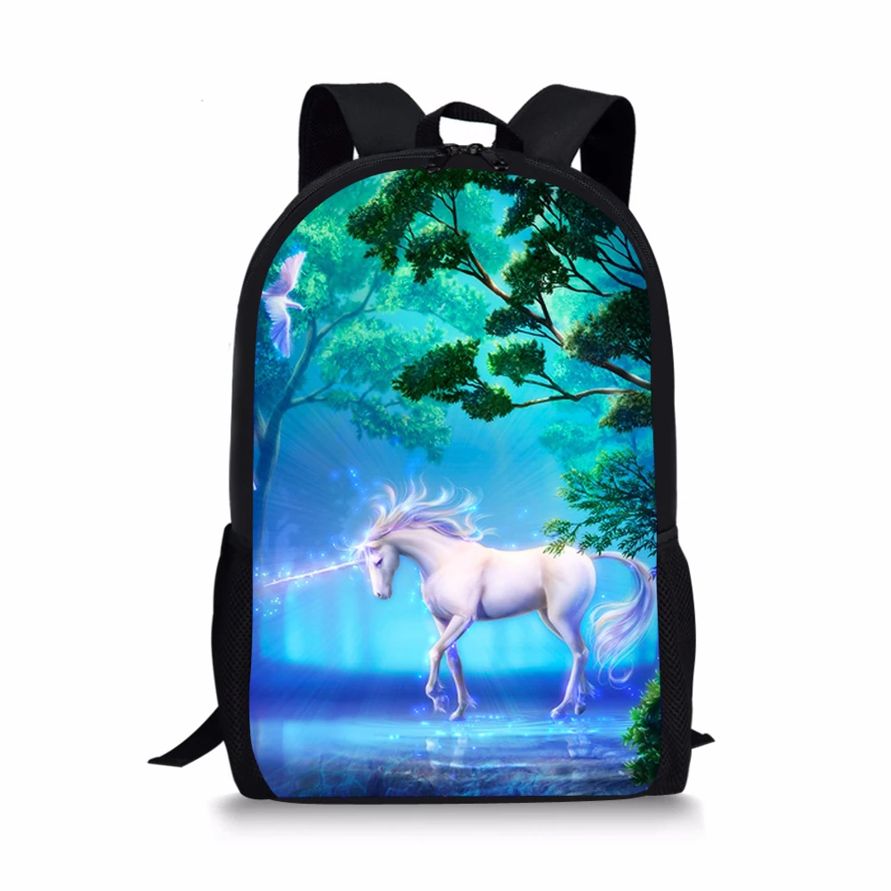 Unicorn Pattern Print School Bags Daily Travel Climbing Durable Backpack Trendy Birthday Gift for Kids Fashion Knapsack