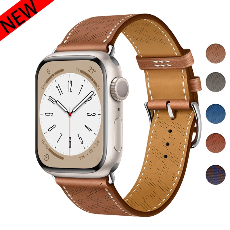 

Ремешок кожаный для Apple watch band 44 мм 49 мм 45 мм 41 мм 40 мм 42 мм