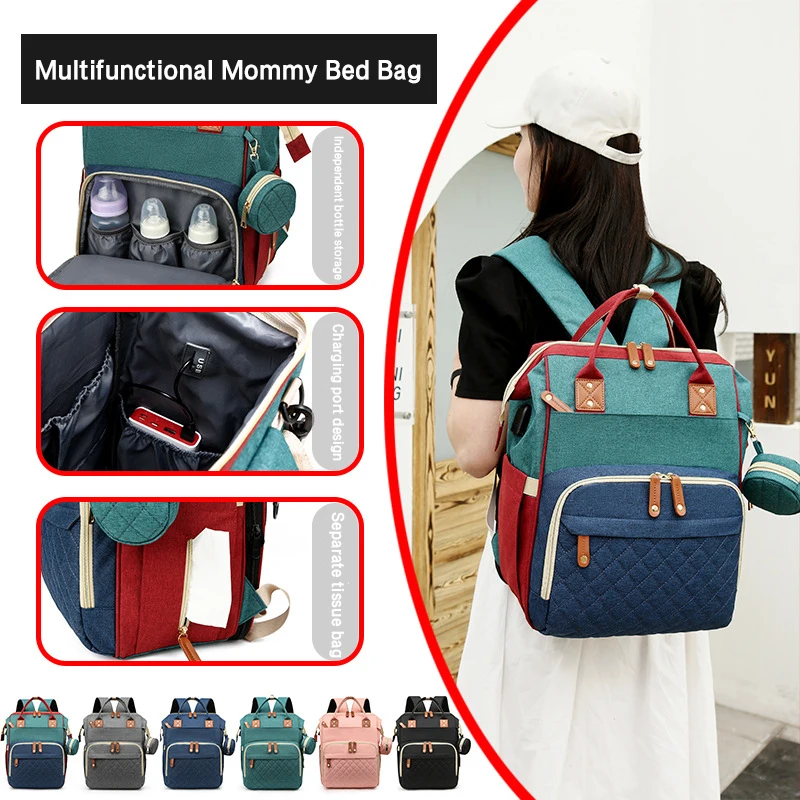 Mummy Nappy Bags Large Capacity Travel Backpack Mom Nursing Stroller Bag Maternity Baby Care Diaper Bag Fashion Women Backpack