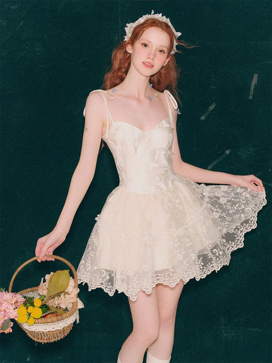 Жаккардовое платье-слинг Long Live Galaxy Secret Blossom все скрытые в цветы с французской