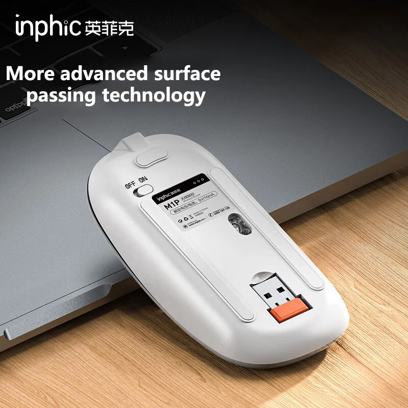 Перезаряжаемая беспроводная мышь Inphic M1P 2 4G с индикатором уровня заряда батареи