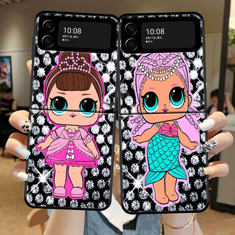 

Celular Official Official LOL Surprise Bling Black Case Coque for Samsung Galaxy Flip3 Zflip3 Z Flip 5G Zflip Zflip35g Flip35g