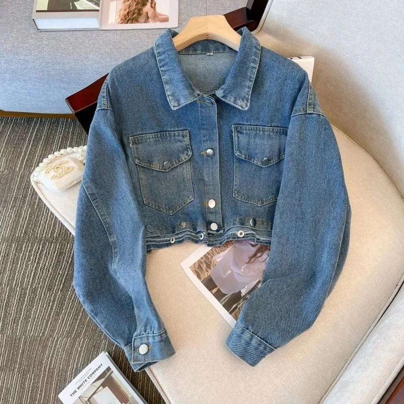 Женская ковбойская куртка в стиле ретро с воротником-стойкой женская верхняя