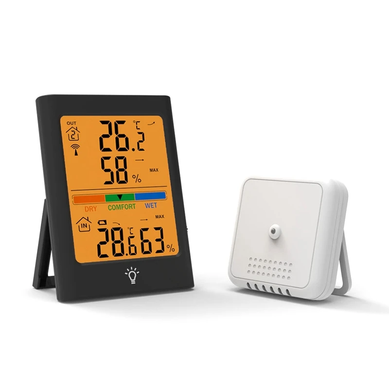 

Indoor And Outdoor Digital Thermometer Hygrometer Weather Station Weather Forecast Temperature And Humidity Meter