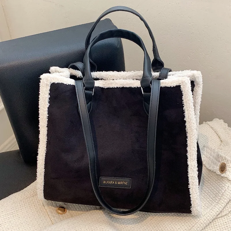 Versatile Ins Bag Women's Large Capacity New Fashion One Shoulder Diagonal Bag Autumn and Winter Vintage Portable Tote Bag