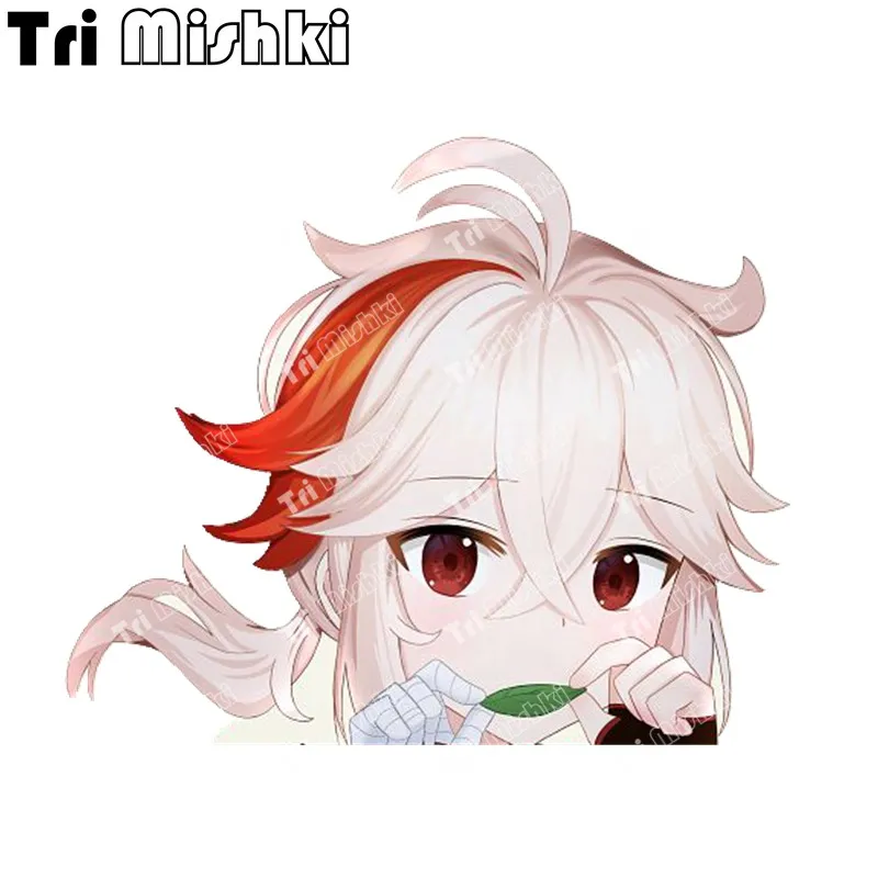 

Tri Mishki W1466 Genshin Impact Kaedehara Kazuha Peeker Car Sticker PVC Decals Motorcycle Waterproof Sticker on Car Bumper Wall