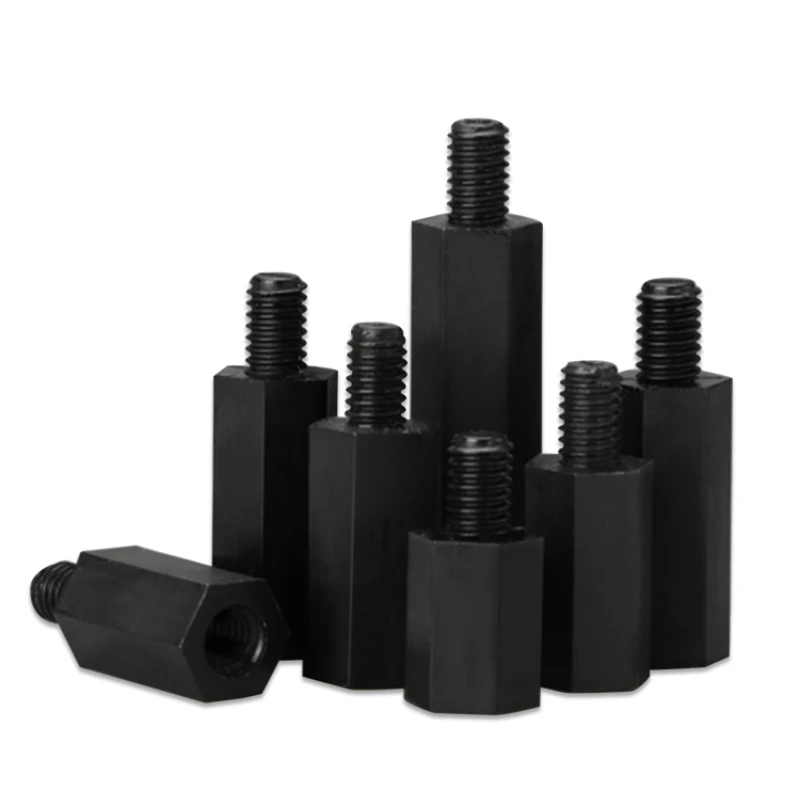 

M2 M2.5 M4 M5 M6 черно-белый шестигранный нейлоновый промежуточный стопор стойка с плоской головкой нейлоновые пластиковые шаговые гайки