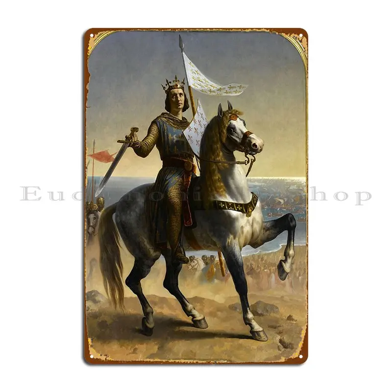 Louis Ix Saint King Of France 1844 Emile Signol металлические знаки декор для домашнего кинотеатра