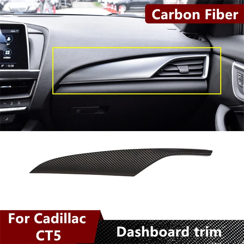 

Dashboard Decorative Strip for Cadillac CT5 Carbon Fiber Car Center Dashboard Panel Decorative Sticker for Left Driver