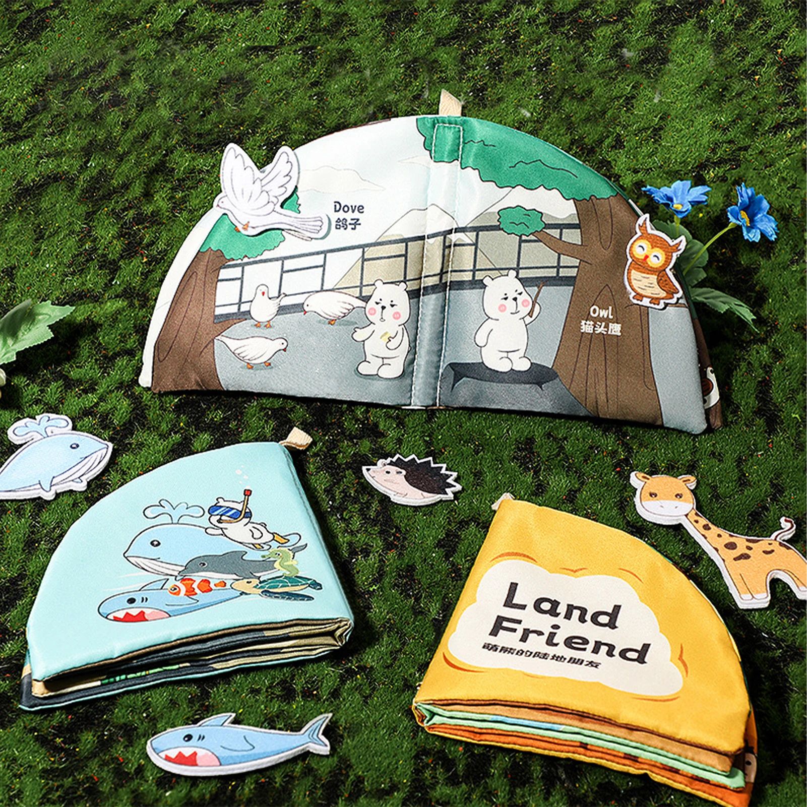

Montessori Cloth Book Baby Cloth 3D Toddlers Story Early Learning Parent-child Interactive Knowledge Developing Toys