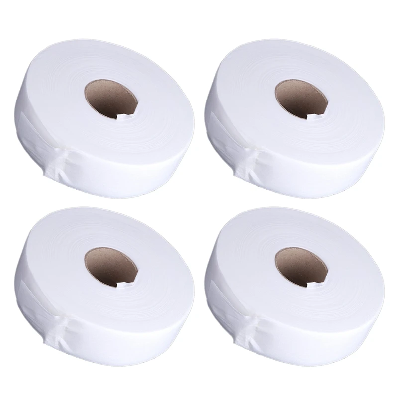 

4X 100 Yards Depilatory Paper Hair Removal Wax Strips Nonwoven Paper Waxing Roles (White)