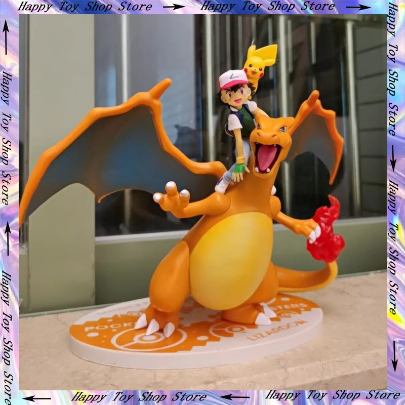 

16cm Bandai Pokemon Charizard Pikachu Ashen Ketchum Action Anime Doll Doll Home Accessories Children's Toys Christmas Gift