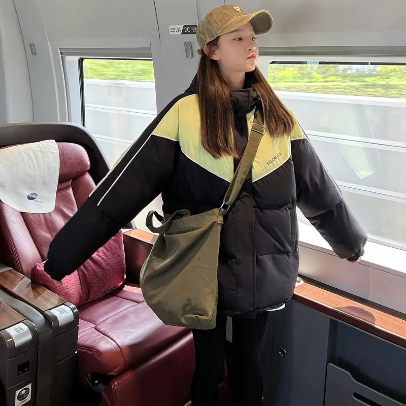 

Новинка 2022, повседневные зимние Утепленные Пальто CGC, женские парки, куртки с хлопковой подкладкой и капюшоном в Корейском стиле, женская Свободная верхняя одежда