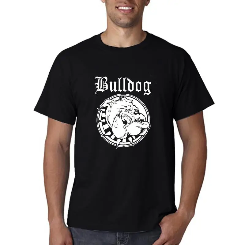 

BU0111A 100% COTTON o neck Bulldog print men t shirt casual short sleeve comfortable fabric men's T shirt tees shirt