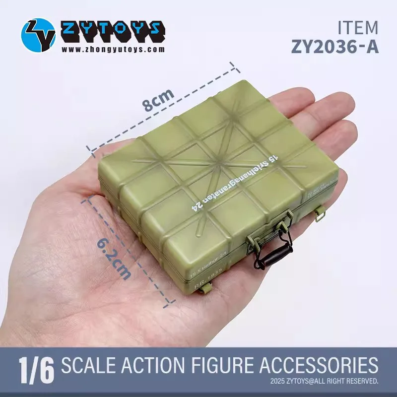 ZYTOYS ZY2036 ZY2022 16 Немецкий ящик для хранения гранат M24, модель гранаты, аксессуар для сцены солдата, подходит для 12-дюймовых фигурок (art.: 3920d94affc10) - 3920d94affc10