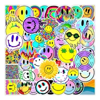 103050 pcs cute smiley cartoon graffiti waterproof stickers decorative luggage laptop thermal mug thin notebook decal stickers