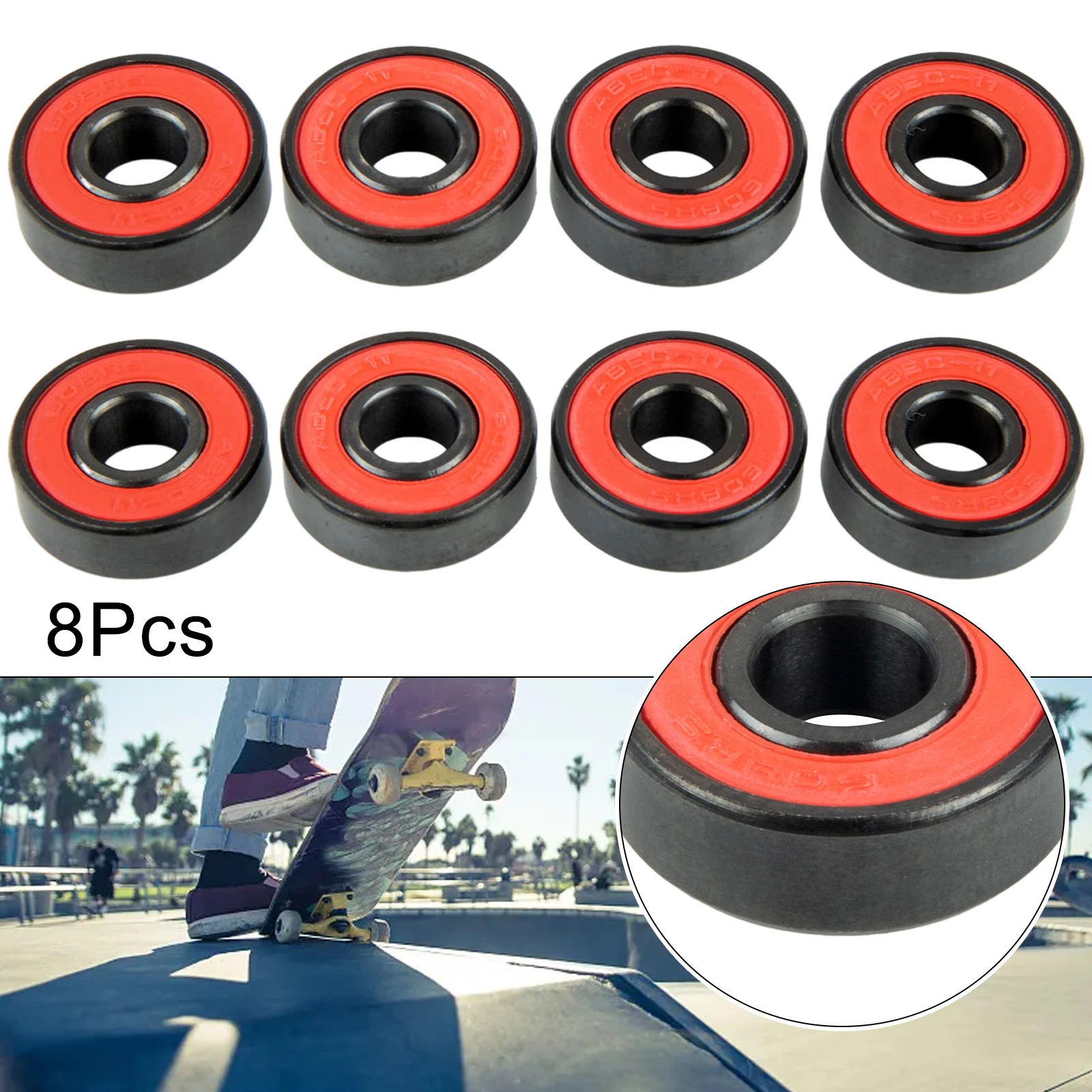 

Protect your skateboard with our hybrid ceramic ball and roller skate bearings 608 High temperature resistance