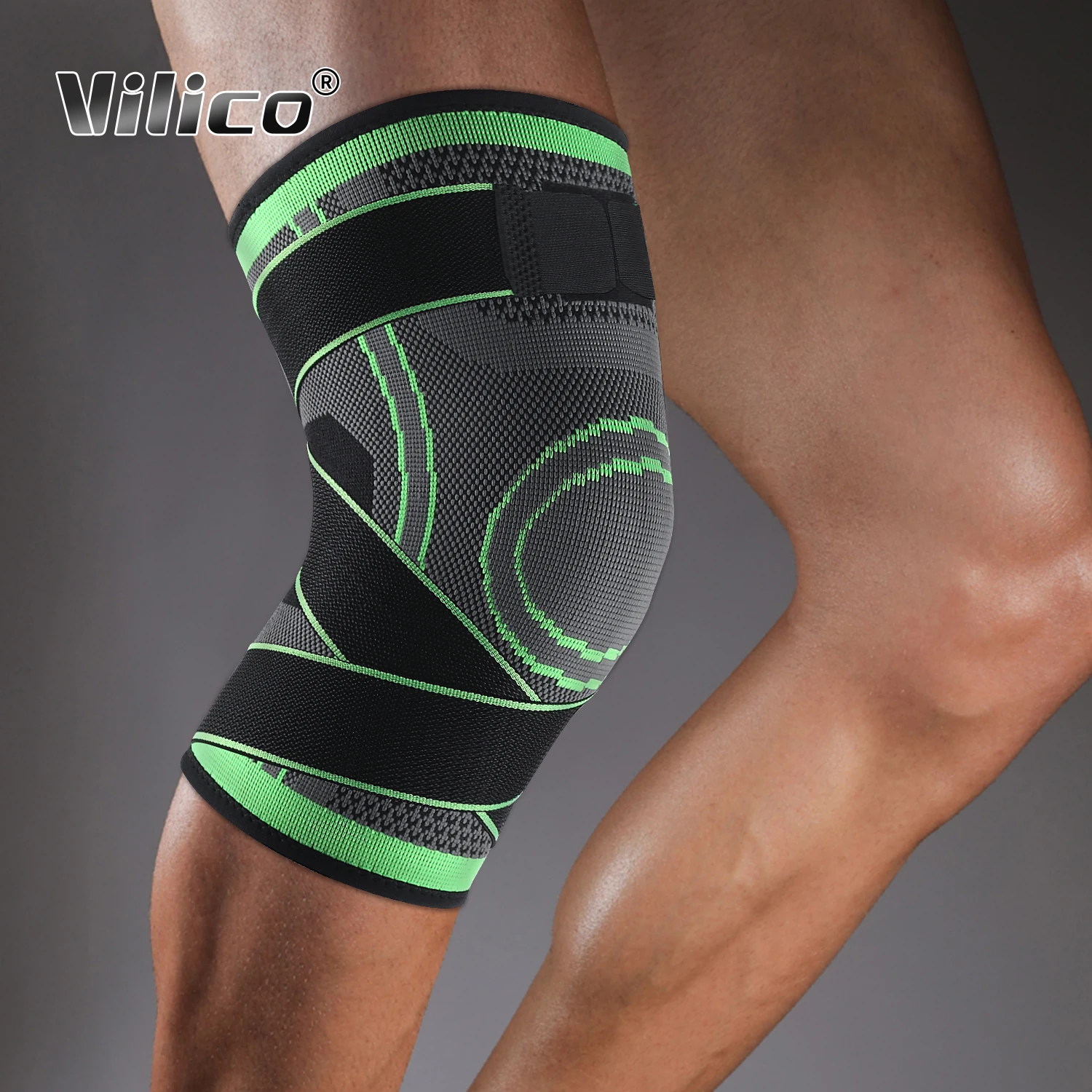 

Vilico Sports Knee Pads Arthritis Kneepad Bandage Support Compression Knee Brace Joint Pain Sleeve Running Basketball