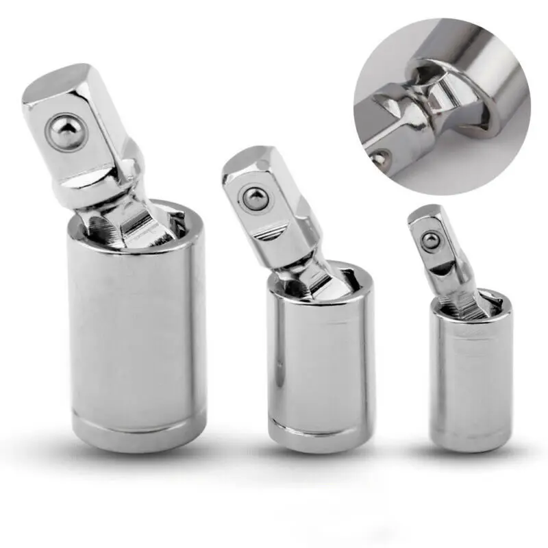 

3/6Pcs Ratchet Wrench Adapter 1/4'' 3/8'' 1/2'' Universal Joint Ratchet Angle Extension Bar Wrench-sleeve Joint Converter Kit