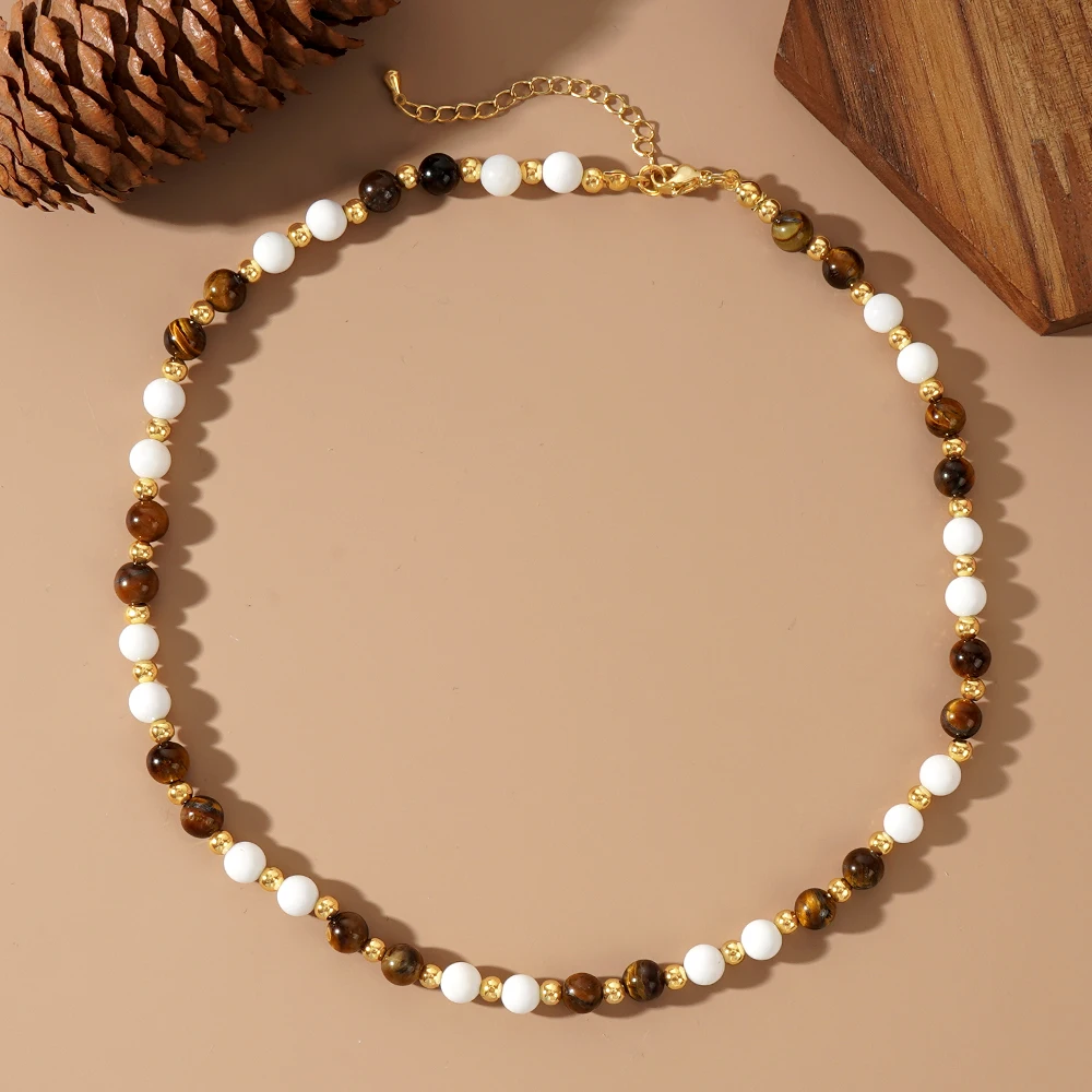 1 шт. медные бусины 4 мм в богемном стиле желтый тигровый глаз белый гигантский