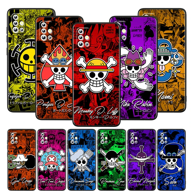 

Hot Anime One Piece For Samsung Galaxy A52S A72 A71 A52 A51 A12 A32 A21S 4G 5G Funda Soft TPU Black Phone Case Capa Coque Cover
