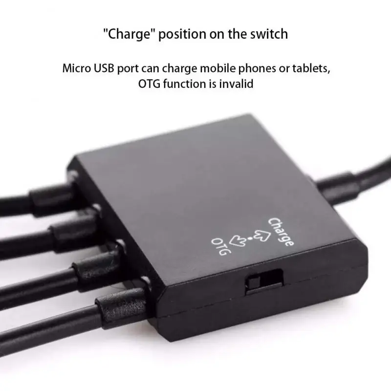 

Portable Hub Adapter Cable Micro Usb To 2 Otg For Android Phone Tablet Pc 4in1 4 Port Hub Multifunction For Mouse Keyboard