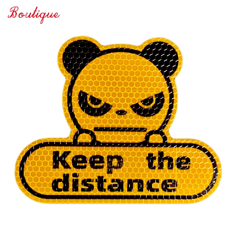 

Cmct Автомобильная наклейка панда наклейка сохраняйте расстояние Светоотражающая наклейка флуоресцентная желтая зеленая фотография декора...