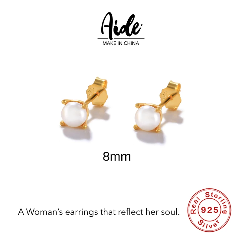 

Женские серьги-гвоздики из серебра 925 пробы с жемчугом 4-8 мм