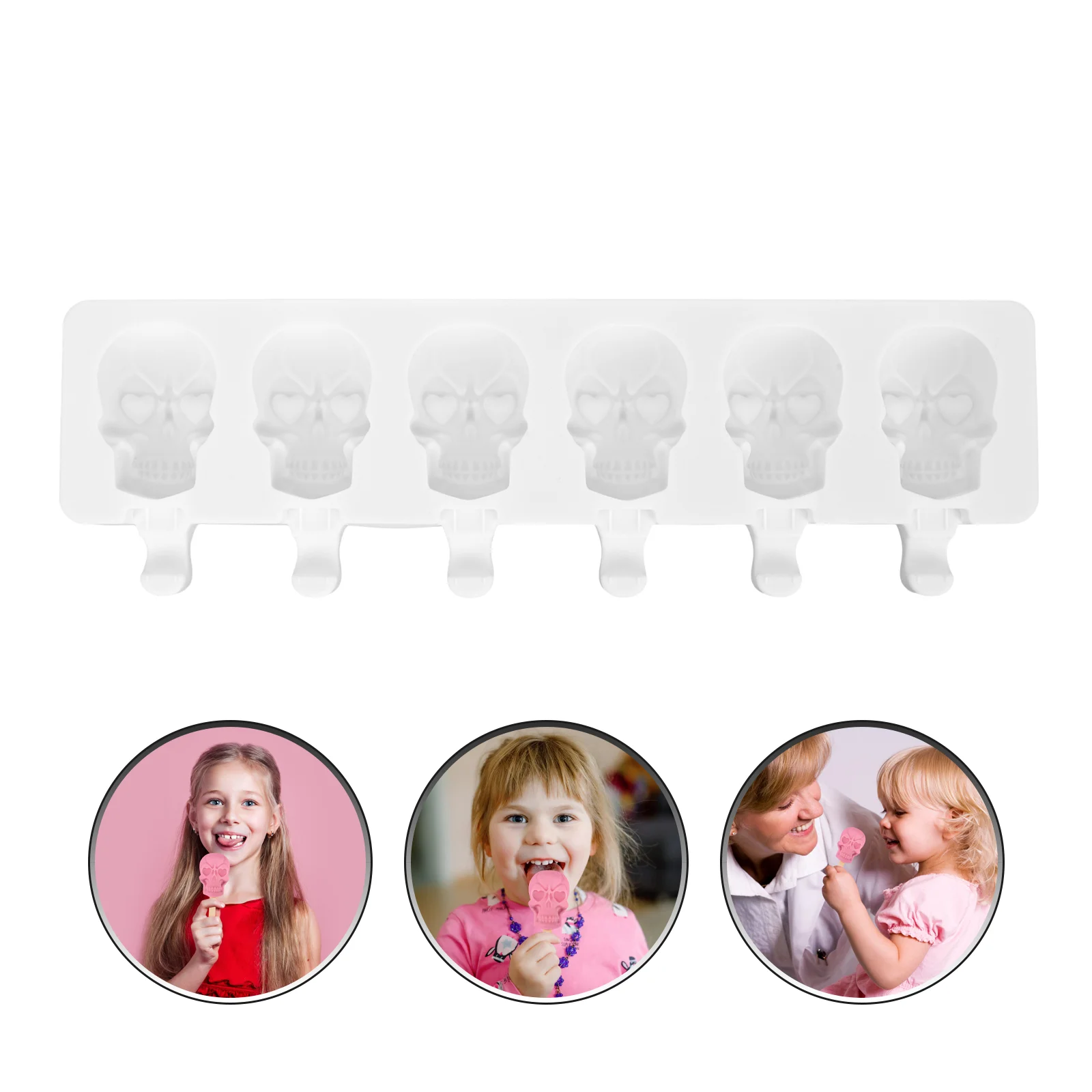 

Mold Silicone Ice Maker Popsicle Popsiclesfondant Head Cake Diycreammolds Chocolate Dessert Ghost Gummy Biscuit Yogurt Household