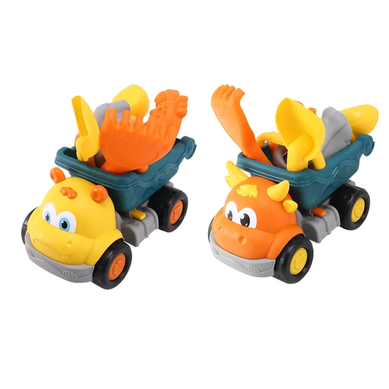 

6Pcs Beach Bucket Toy Cars For Children Kids Sandbox Set Kit Summer Toys For Beach Play Sand Water Game Play Cart