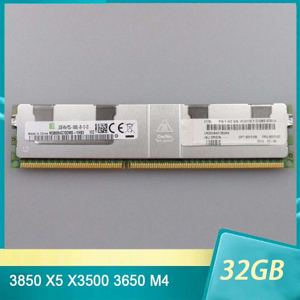 Для IBM 3850 X5 X3500 3650 M4 3950 90Y3105 90Y3107 47J0176 32 ГБ 1333 ECC REG DDR3 Серверная память