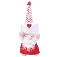 swedish tomte christmas valentines day decorations scandinavian gnome tomte nisse plush handmade envelope and love holiday