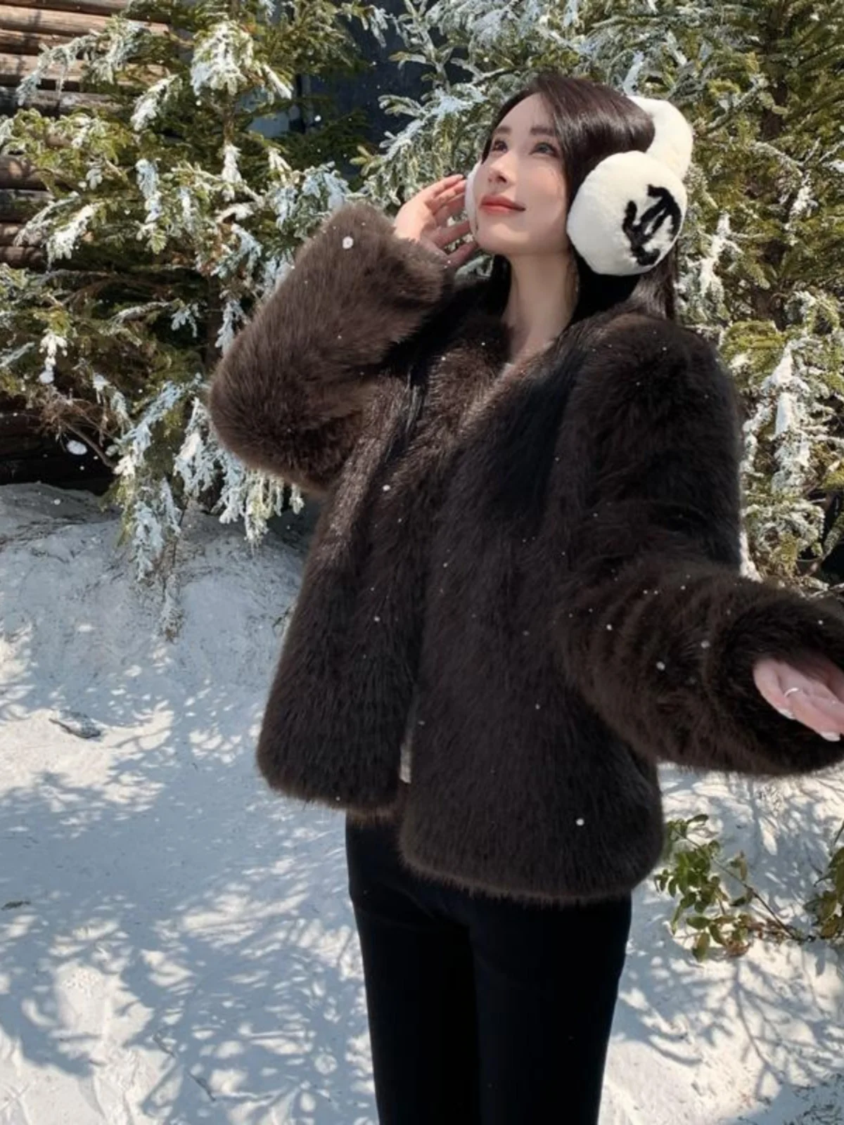 Защита окружающей среды верхняя одежда из лисьего меха женская зима 2023 новинка