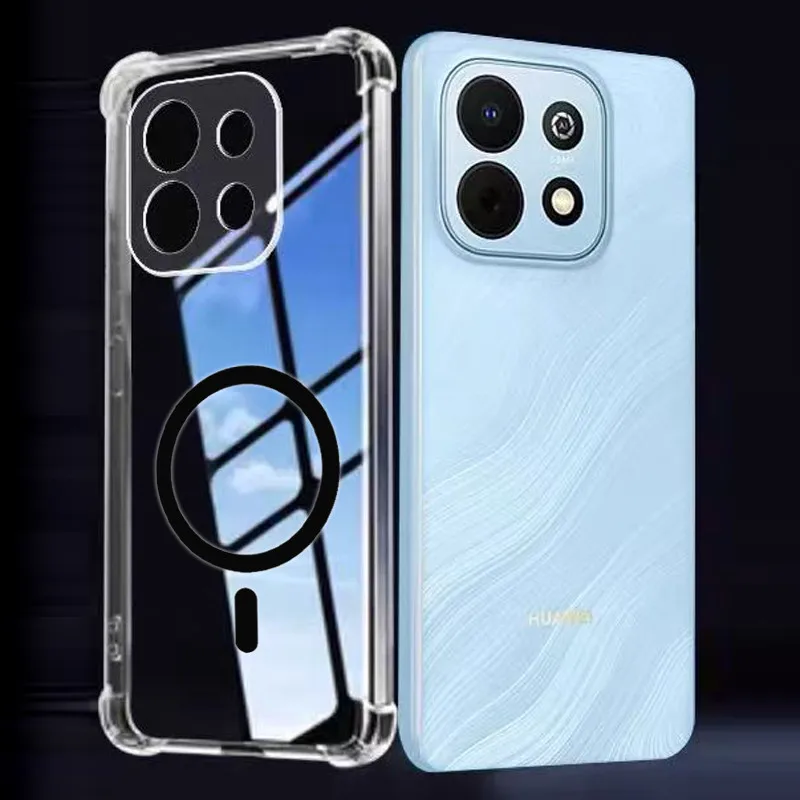 Фото Прозрачный чехол для Huawei NOVA Y74 MGA-LX3, мягкий, с магнитной наклейкой, защитный от падений №5