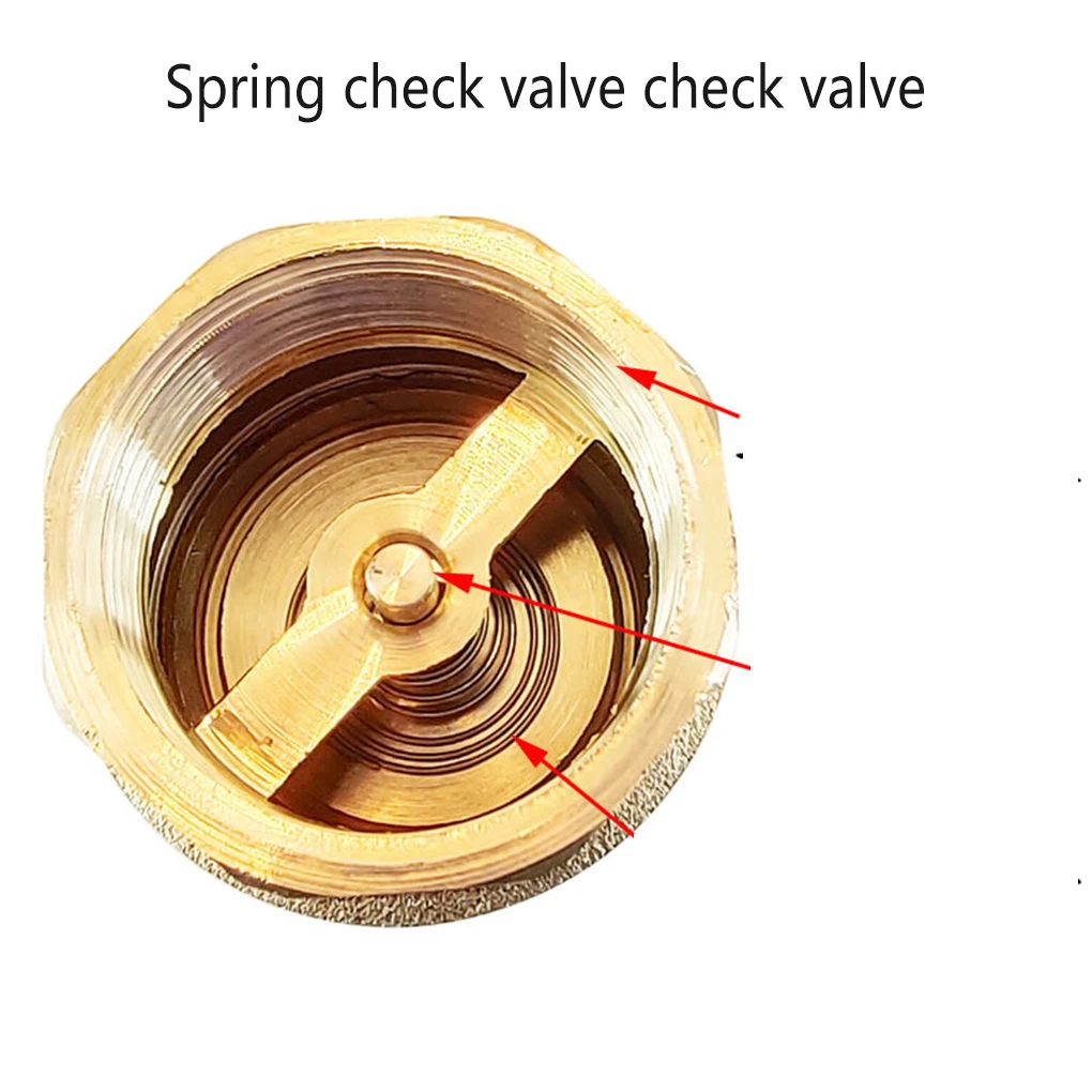 

Inline Check Valve Spring Loaded Water Non-return Controller Threaded Replacement Household Spare Plumbing Accessory
