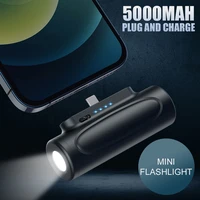 5000mah wireless mini power bank for iphone samsung huawei xiaomi oppo portable mobile supply charger with flashlight powerbank